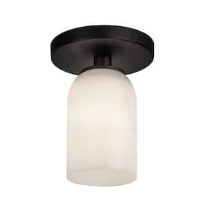 Kuzco Arcadia In Light Watt Black Opal Glass Semi Flush Mount