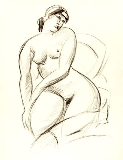 Vintage Erotic Nude Art Of A Naked Woman Seated Female Nude By Carl