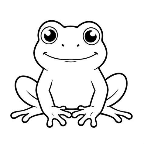 Premium Vector Cartoon Frog Coloring Book Cover Design