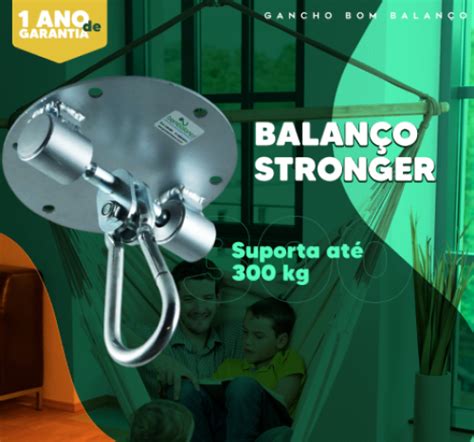 GANCHO MOSQUETÃO CROMADO PARA BALANÇO SUSPENSO CHAPA REDONDA STRONGER