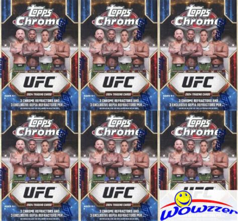 6 2024 Topps Chrome UFC EXCLUSIVE Factory Sealed Blaster Box SEPIA