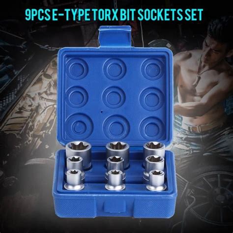 Outils Pcs Drive E Type Torx Star Bit Socket Set E E Kit D