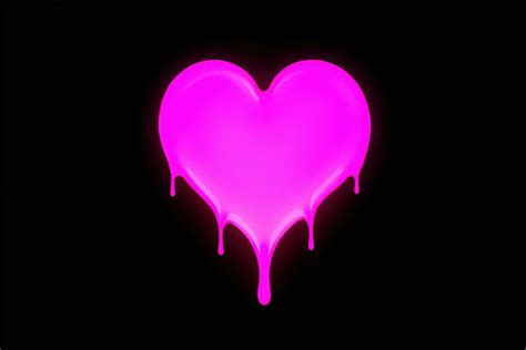 Pastel Neon Melting Heart Purple Free Photo Illustration Rawpixel