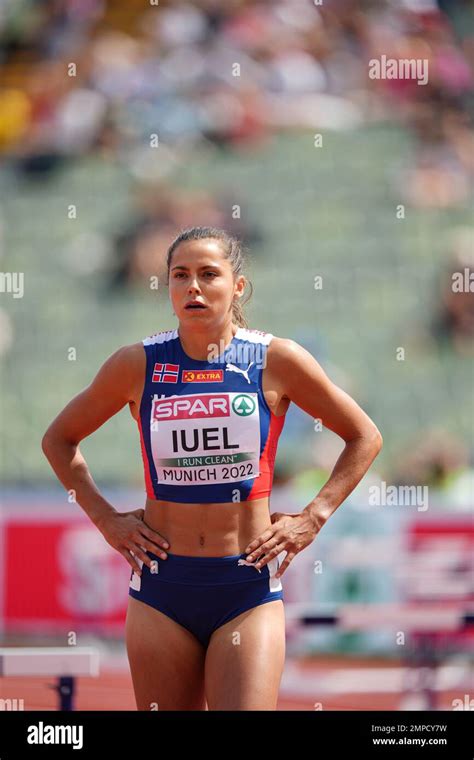 Amalie IUEL participating in the 400 meters hurdles of the European ...