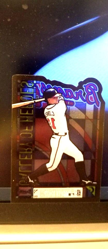 Topps Gallery Of Heroes Gh Chipper Jones Braves Hof Stained