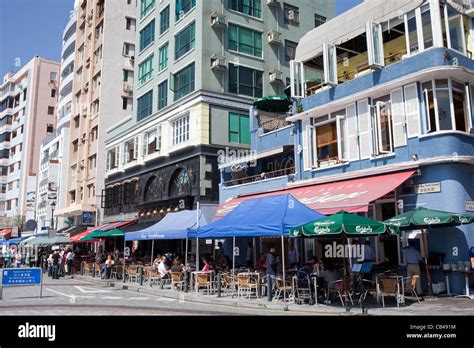 China, Hong Kong, Stanley Market, Outdoor Restaurants Stock Photo - Alamy