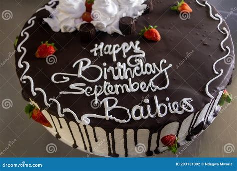 September Birthday Special Cake for the Month Stock Photo - Image of ...