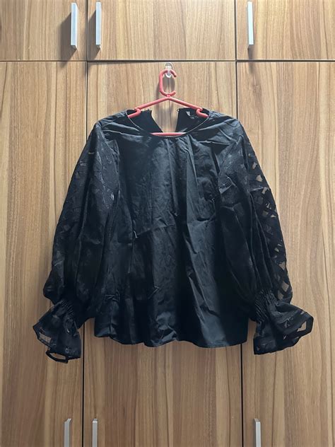 Zara Black Longsleeves Women S Fashion Tops Longsleeves On Carousell