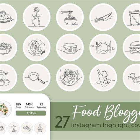 Bakery Instagram Highlight Icons Neutral Boho Instagram Etsy