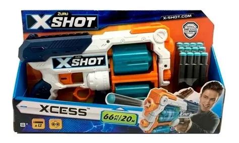 Pistola X Shot Xcess Con Doble Tambor 16 Dardos 01164 Zuru