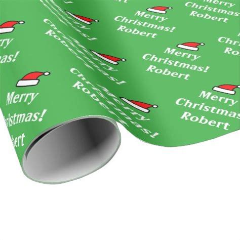 Green Personalized Merry Christmas Wrapping Paper Zazzle Christmas Wrapping Paper Holiday