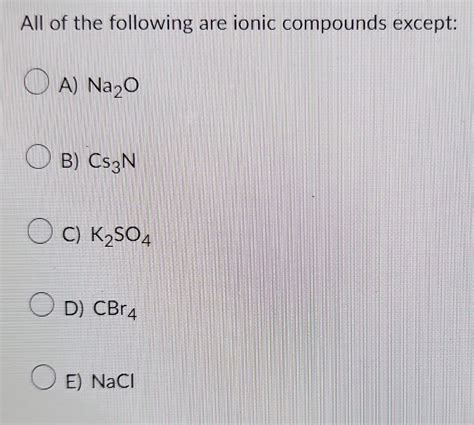 Solved Write The Formulas For The Following Compounds 11 60 Off