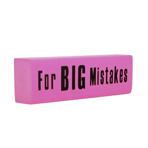 Giant Rubber Pink Eraser For Big Mistakes Extra Large Novelty Funny