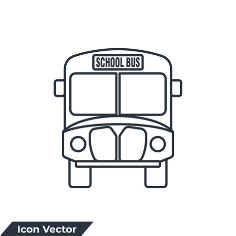 School Bus Icon Logo Vector Illustration School Bus Transportation