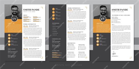 Premium PSD | Modern Or Professional Resume Tempate Layout