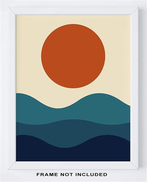 Abstract Geometric Sunrise And Sunset Wall Art Print The Most