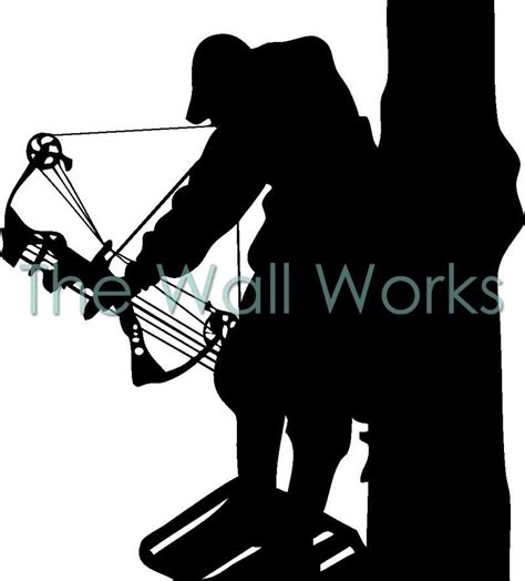 Bow Hunter in Tree wall sticker, vinyl decal | Arte