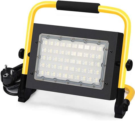 50W Projecteur LED Chantier IP65 étanche Spot LED Extérieur 6000K