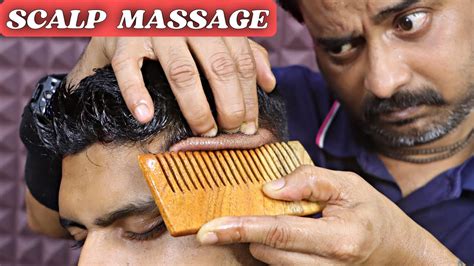 Scalp Massage With Comb Heavy Oil Head Massage Neck Cracking Asmr