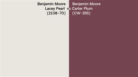 Benjamin Moore Lacey Pearl Vs Carter Plum Side By Side Comparison