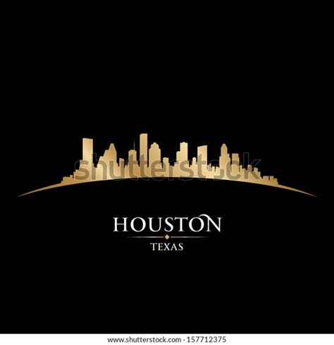 Houston Texas City Skyline Silhouette Vector Stock Vector Royalty Free