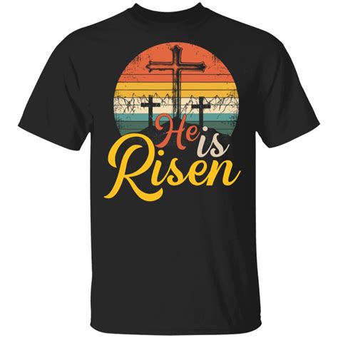 He Is Risen Christian Easter Jesus Vintage Shirt Bucktee