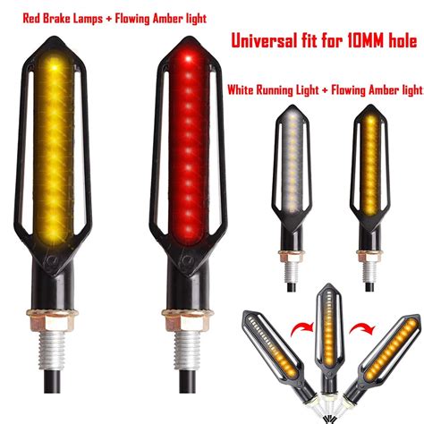 Motorcycle Front Rear Turn Signal Light LED High Bright Turn Signal