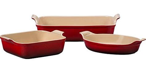 Le Creuset Heritage Cherry Stoneware 3 Piece Bakeware Set -- This is an ...