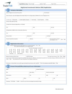 Fillable Online Ria Firm Update Form Trade Pmr Fax Email Print