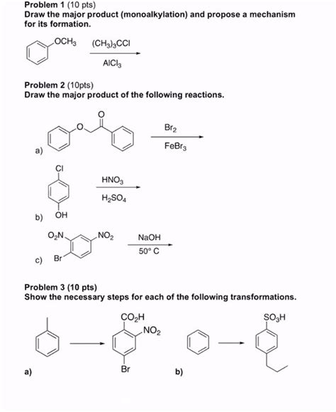 Solved Problem Pts Draw The Major Product Chegg