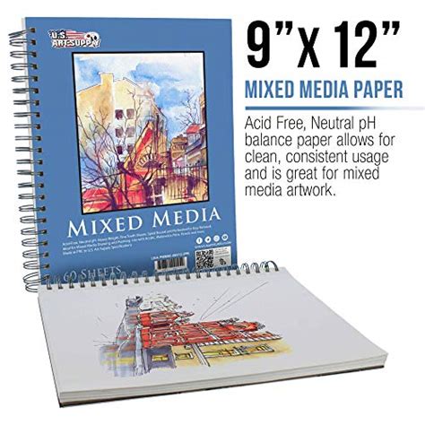 U S Art Supply X Mixed Media Paper Pad Sketchbook Pack