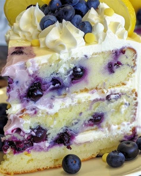 Lemon Blueberry Layer Cake Major Foods