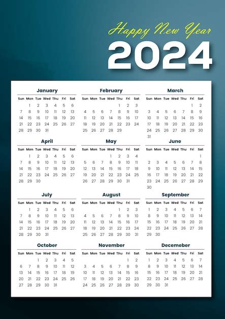 Premium Vector Calendar 2024 Vector