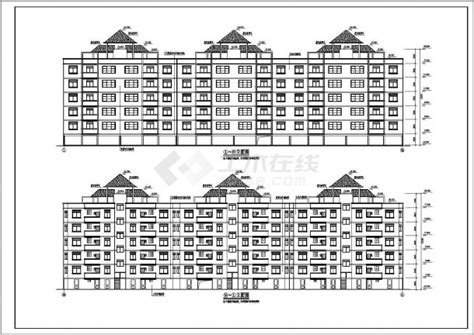 某六层砖混结构住宅楼设计cad全套建筑施工图（含设计说明）土木在线