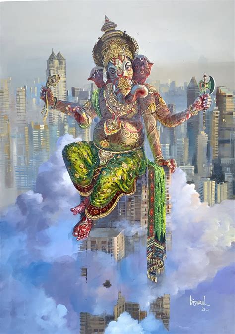 Hindu Cosmos Ganesh Art Paintings Ganesha Art Lord Ganesha Paintings