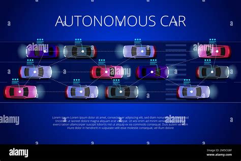 Smart Car Concept Autonomous Self Driving Vehicle On The City Road