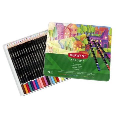 Derwent Academy Boîte métal de 24 crayons PcComponentes fr