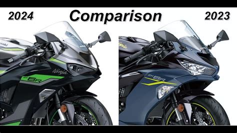 Comparison 2024 Kawasaki ZX 6R Vs 2023 ZX 6R YouTube