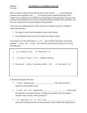 Understanding Confidence Intervals In Statistics Course Hero