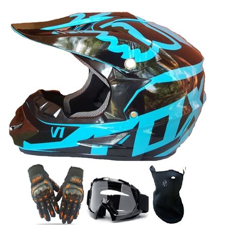 Set Casca Cross Enduro Atv AHP V4 Albastru M EMAG Ro