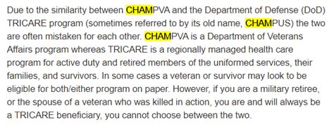 Tricare Vs Champva Champva S Va Disability Community Vets