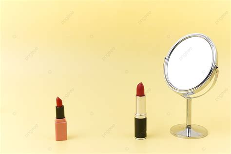 Fashion Beauty Kit Background Foundation Lipstick Fine Cosmetics Background Image And