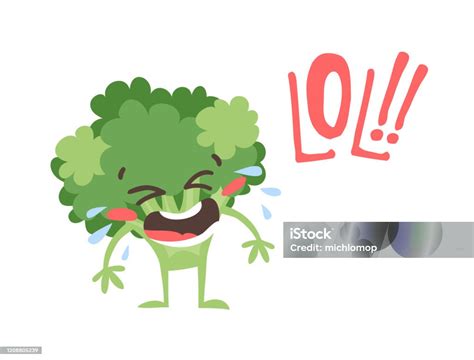 Kartun Menggambar Emoji Sayuran Tangan Ditarik Makanan Emosional