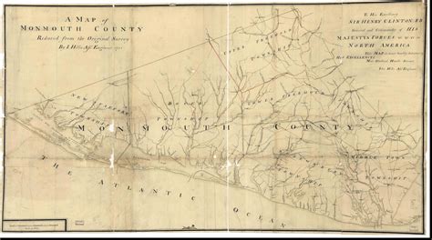 Revolutionary War Era Maps John Hills Map Of Monmouth County