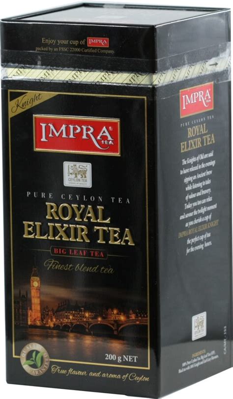 Impra Royal Elixir Tea Knight beramā lielo lapu melnā tēja ar bergamoti