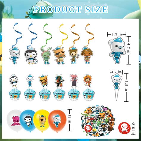 Buy Pcs Octonauts Birthday Party Supplies Birthday Decorations