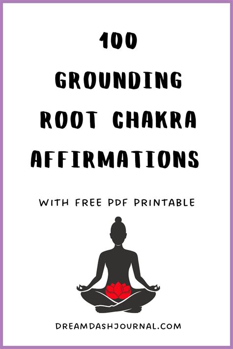 100 Root Chakra Affirmations To Ground Strengthen And Stabilize Pdf