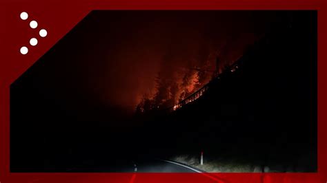 Incendio Boschivo Nelle Valli Di Lanzo Il Camera Car Lungo La Sp Tra