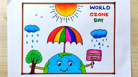 Ozone Layer Poster Drawing Easy Save Earth Save Ozone Layer Poster