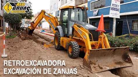 Excavaci N De Zanja Alquiler De Retroexcavadora Youtube